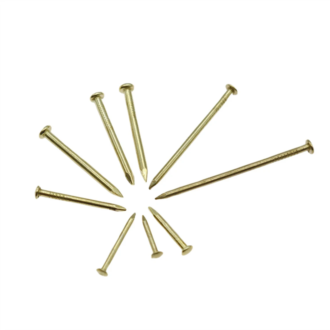 Copper Plated Iron Nail Rod Dia 1/1.2/1.5/1.8mm Round Head Screw Small Tiny Nails Model Making Hardware Connection Fastener