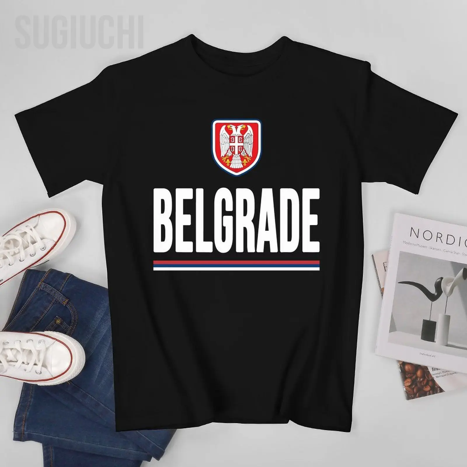 Unisex Men Belgrade Serbia Tshirt Tees O-neck T Shirts Women Boys 100% Cotton T-Shirt