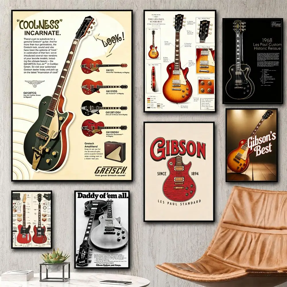 Aesthetic Wall Art Poster Trendy brand Gibson Poster for Bedroom Dorm Room Home Decor Large Wall Picture Print