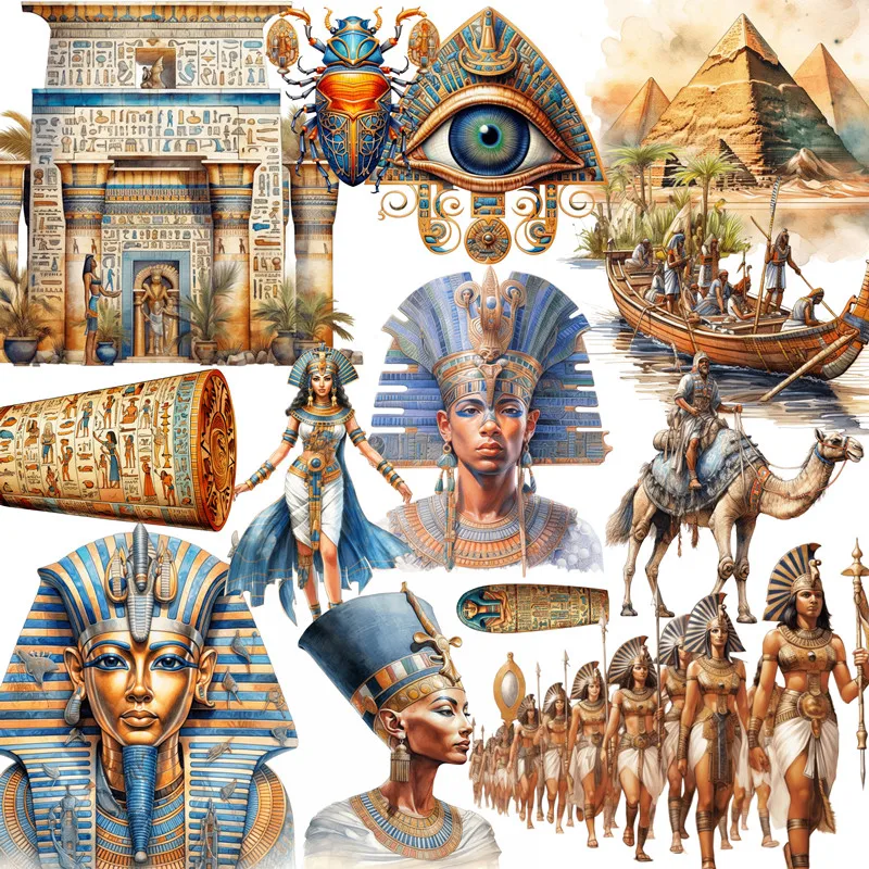 20Pcs/Pack Ancient Egypt Sticker DIY Craft Scrapbooking Album Junk Journal Decorative Stickers