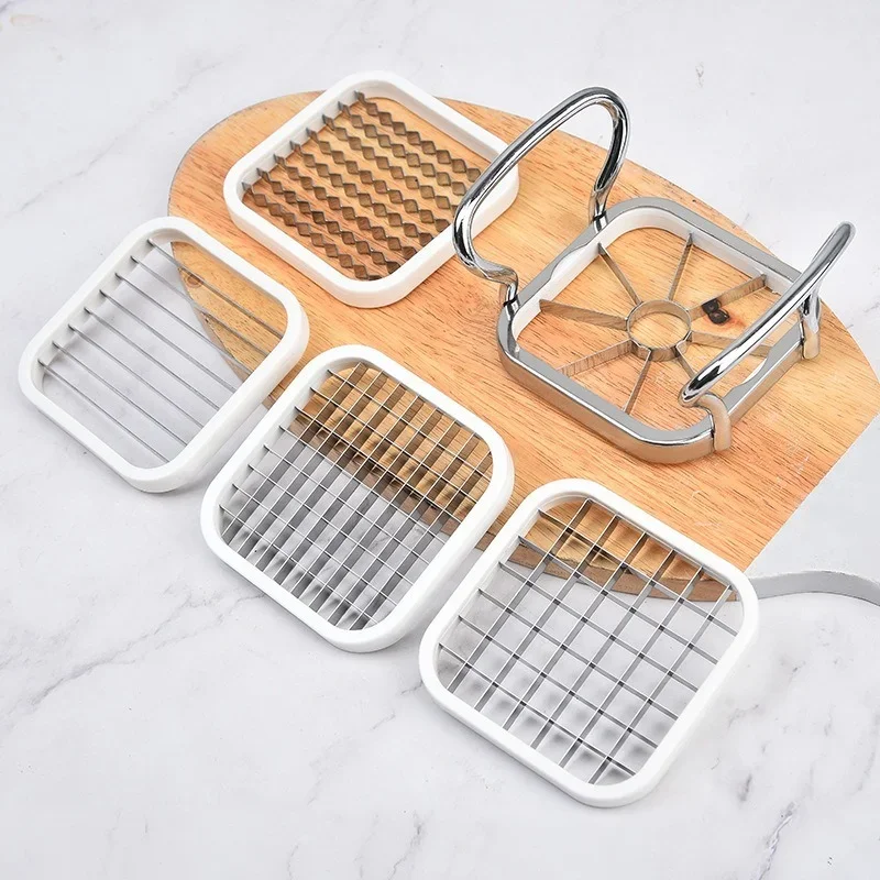 Multifunctional Creative 5 In 1 For Vegetable Fruit Food Cutter Cubes Apple Potato Grater French Fry Slicer Kitchen Accessories