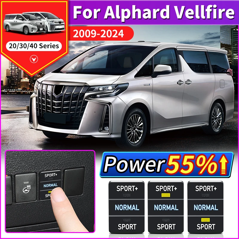 For 2009-2024 Toyota Alphard Vellfire Sport Power Module Throttle Accelerator 20 30 40 Series 2023 2022 Modification Accessories