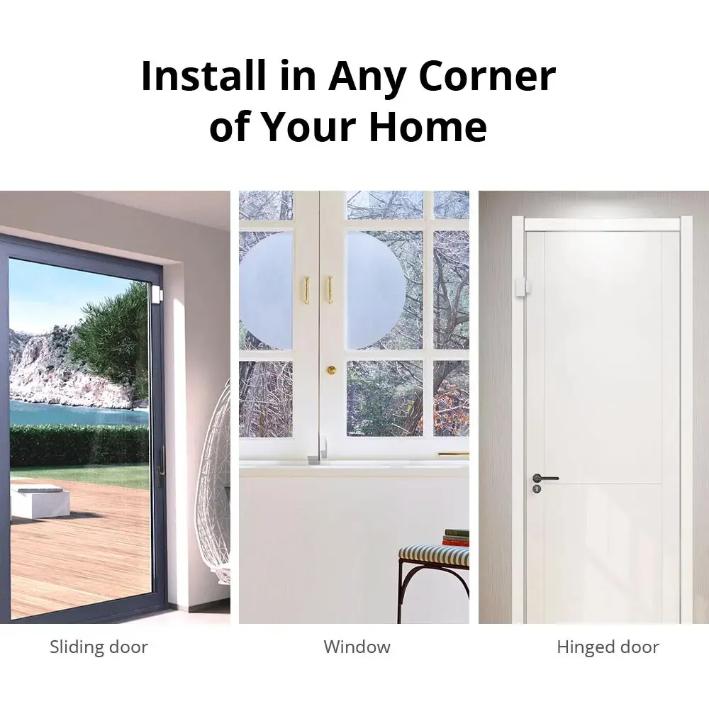 SONOFF DW2 WiFi  Smart Home Security Door Window Sensor eWeLink App Notification Alerts Work with Alexa Google Home