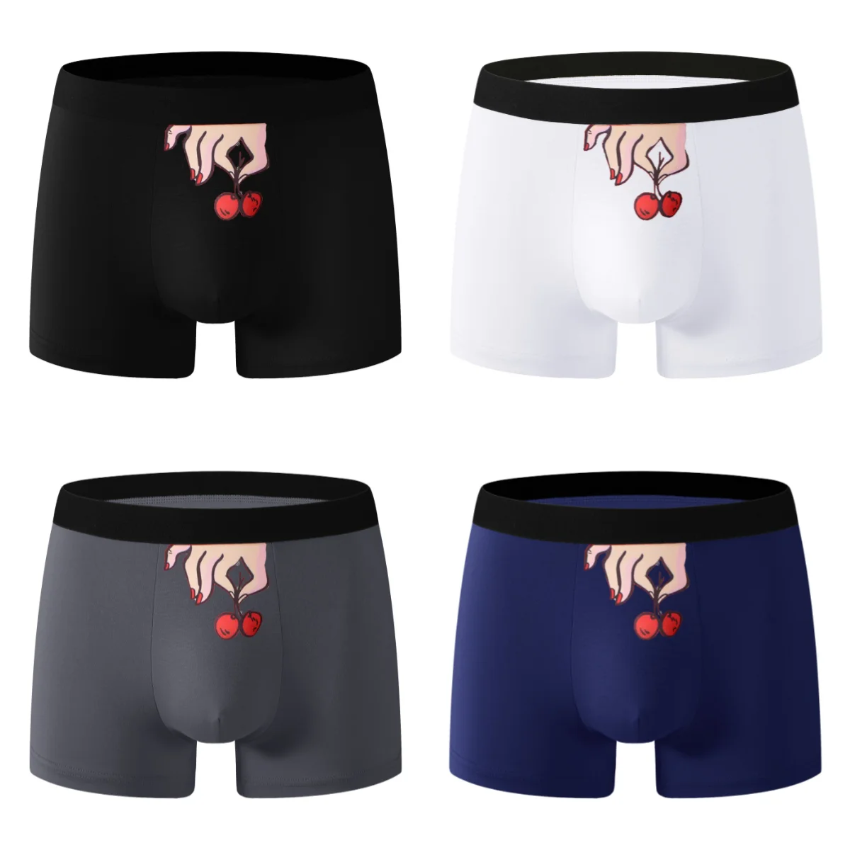 

4pcs new close-fitting boxer shorts are a musthave for men black underwear for the summer of 2025 is comfortable High quality