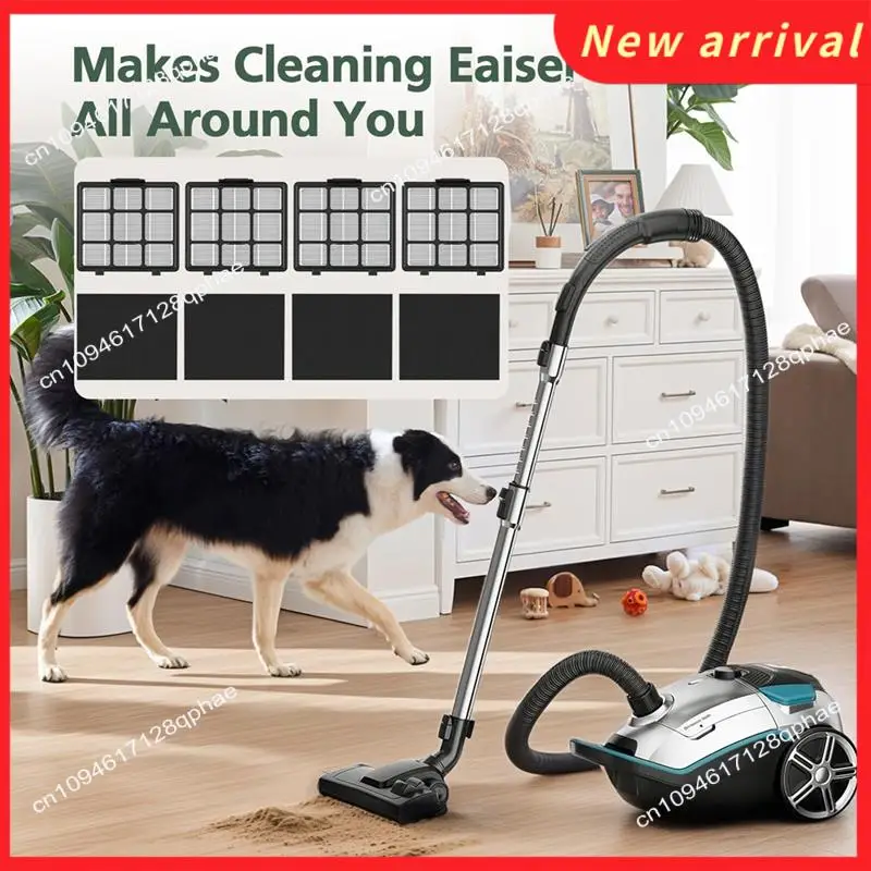 EUREKA NEN170 백리스 캐니스터 진공 청소기용 N89R 교체 필터 키트, HEPA 필터 및 입구 플라이터 스폰지 필터 포함