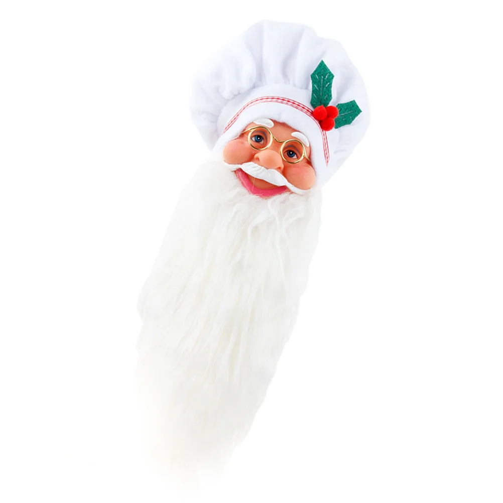 

1pc Santa Head Cover Festive Christmas Decoration For Wine Cover Bottle Party Decor Accessory Bottle Covers