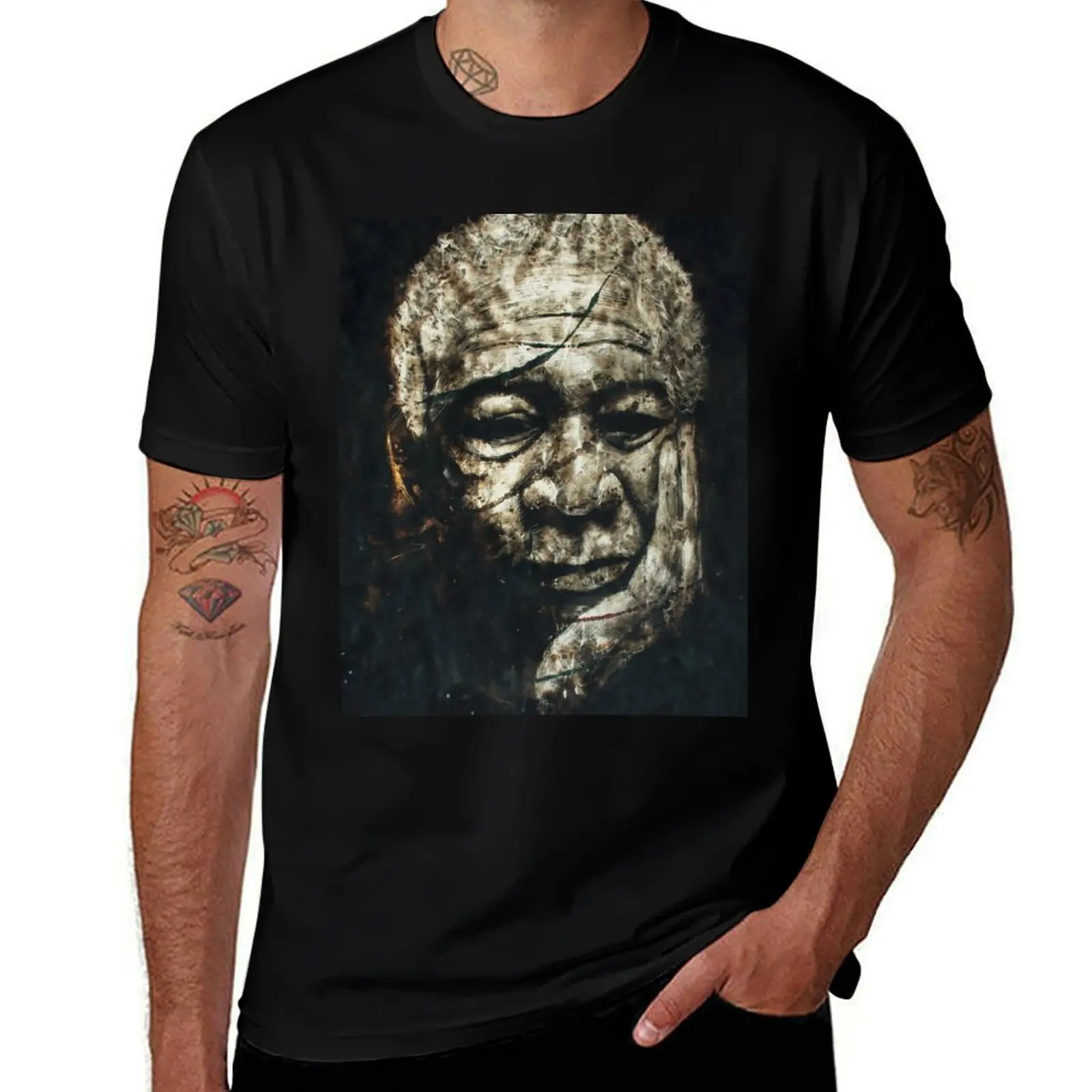 Morgan Freeman T-Shirt cotton t shirts man 100% cotton t shirt man anime t shirts for man T-shirt