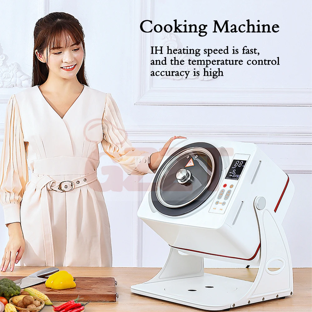 

GZZT Smart Automatic Cooking Machine 50-240°C 6L Non-stick Wok Cooking Assistant Kitchen Cooked Stir-fry Sautéing Robot 220-240V