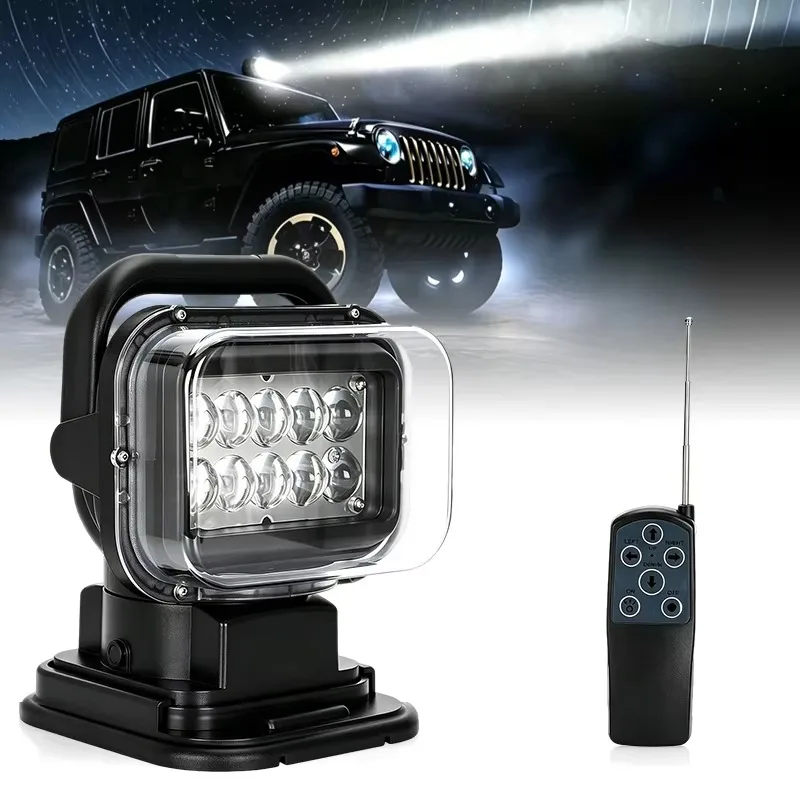Wireless Remote Control 7 Inch 50w Marine Searchlight, Vehicle Searchlight LED Searchlight, Suitable for Camping Fast Delivery