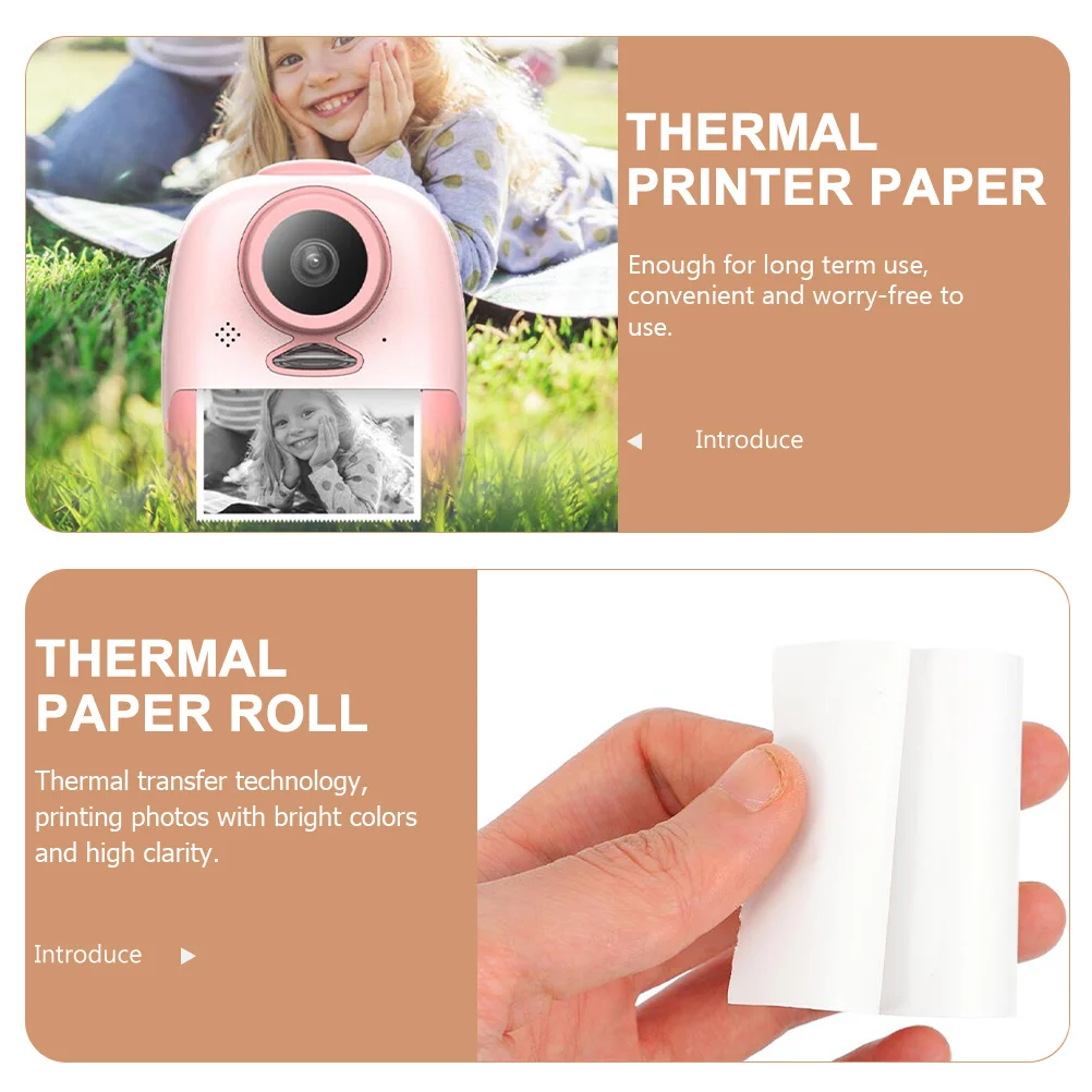 ورق الطابعة الحرارية 6 لفات ملحقات الكاميرا الفورية ألوان زاهية عالية الوضوح للاستخدام على المدى الطويل متوافق مع العديد من العلامات التجارية #2