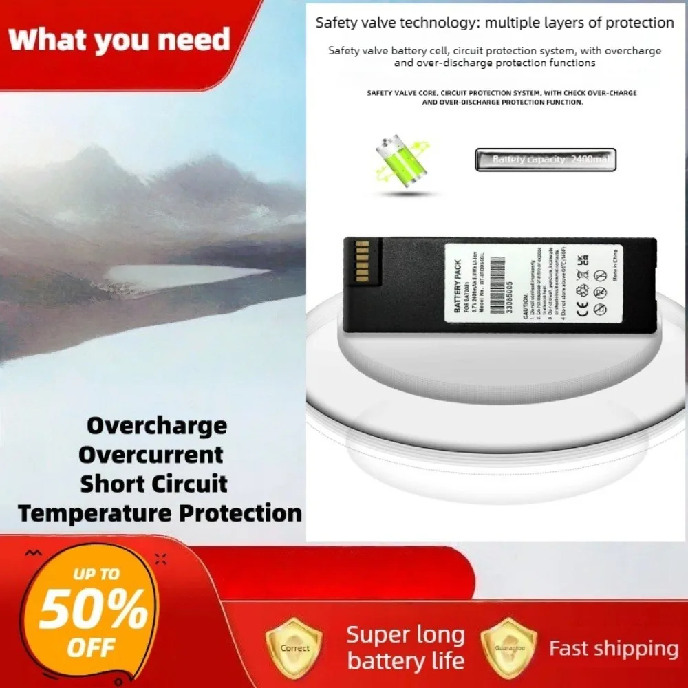 For 9555 Phone Battery BAT2081 BAT20801 31001 Walkie Talkie Battery 3.7V 2400mAh High Capacity Replacement Li-ion Battery