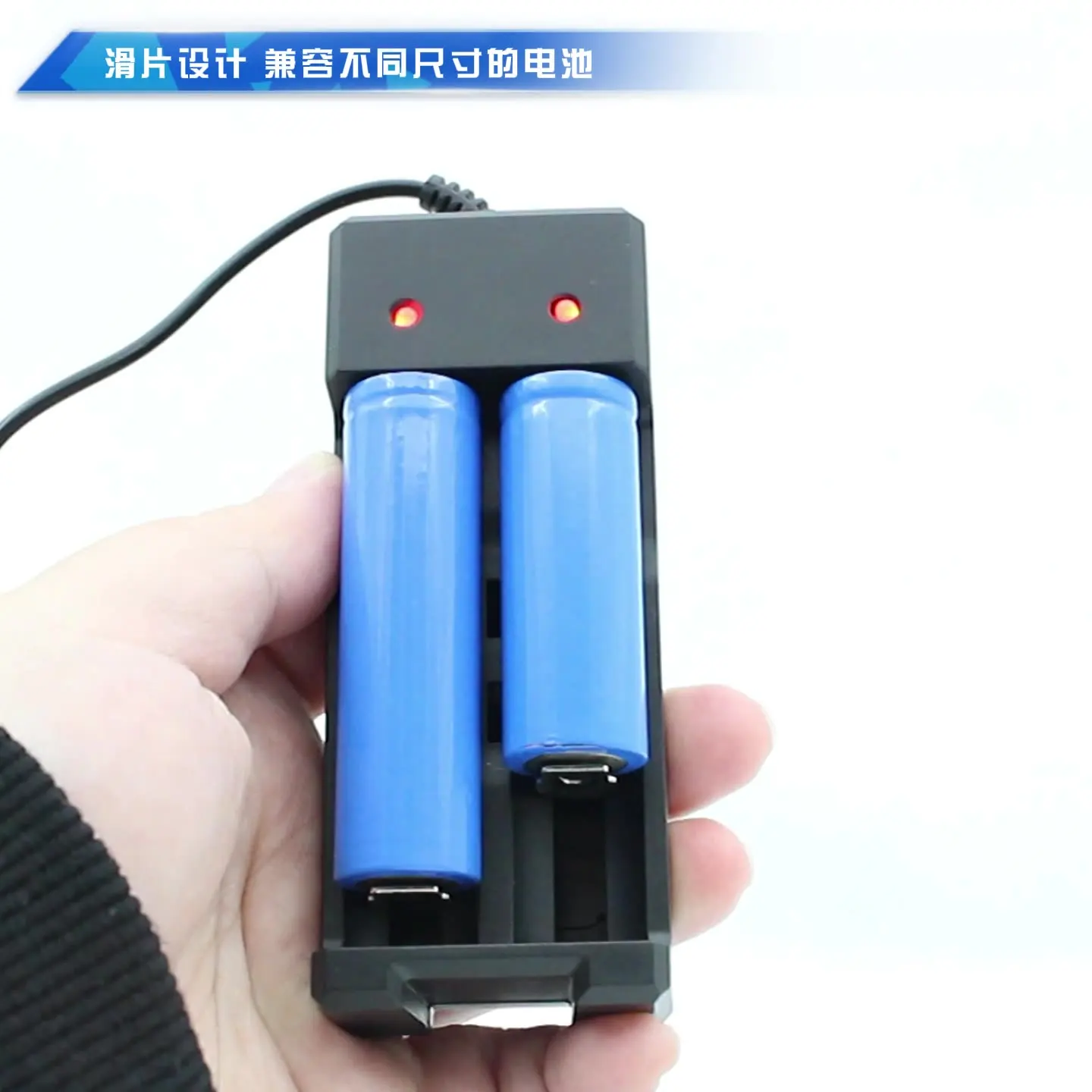 New Lithium Battery Charger USB 2 Slot Universal Smart Quick Charging Rechargeable For 14500 16340 26650 18500 18350 10440 16650