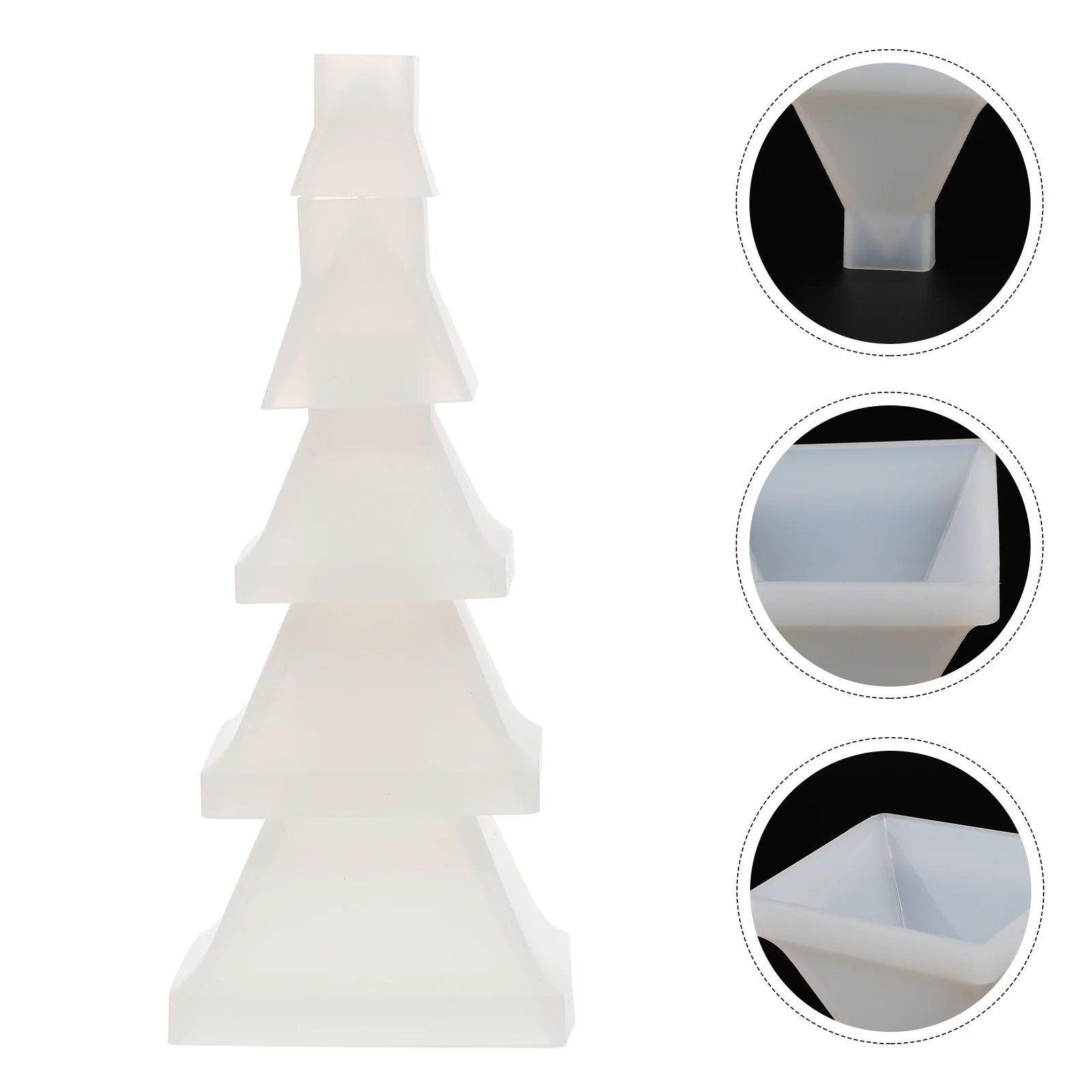 5 قطعة قوالب راتنجات الايبوكسي الكريستالية شكل الهرم مرنة لتقوم بها بنفسك قالب من السيليكون الحرفية لديكور سطح المكتب صناعة الصابون العطري #3