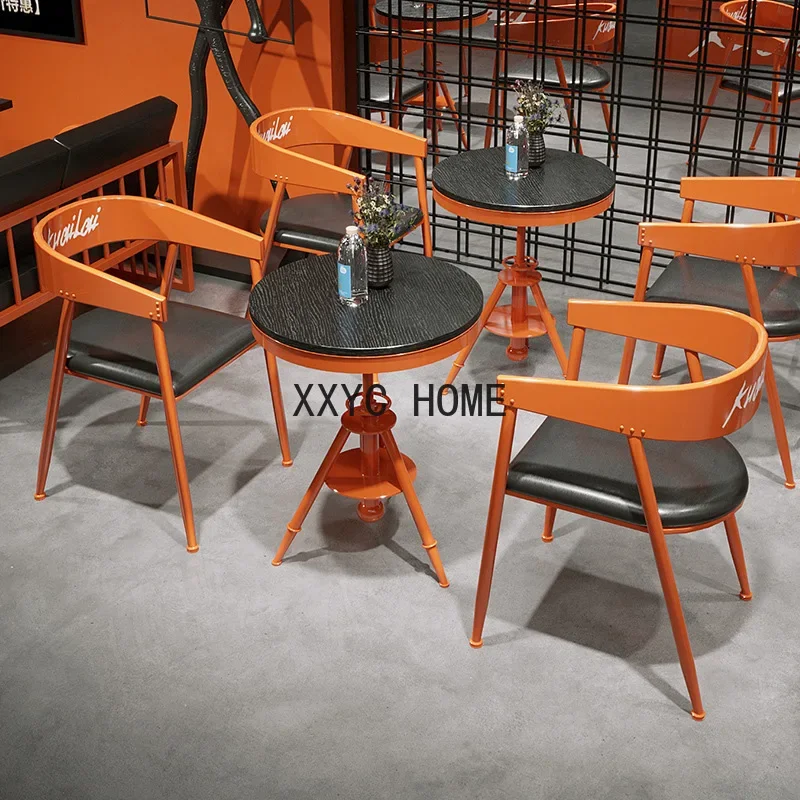 

Industrial Style Creative Iron Outdoor Leisure Dining Table Bar Table and Chair Coffee Tea Shop