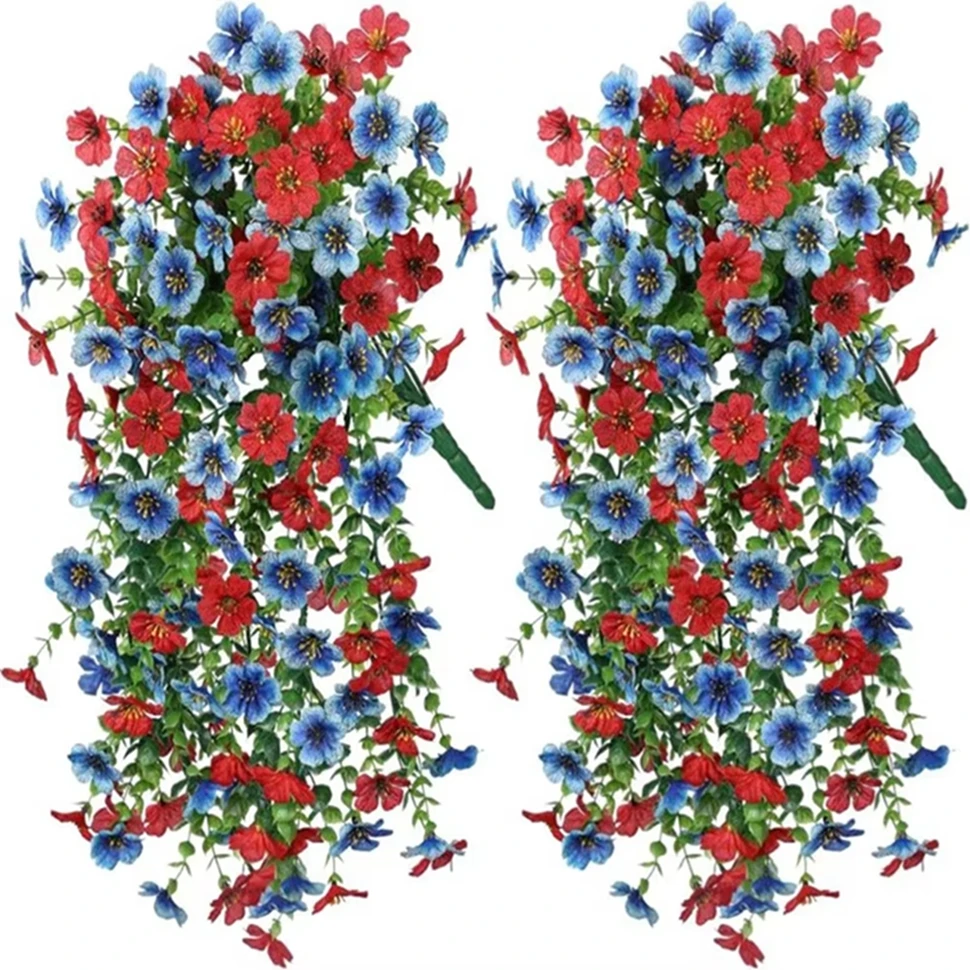 

Artificial Flowers Rattan Morning Glories Vines Outdoor Wedding Wreath Bridal Arch Ornament Home Garden Party Festival DIY Decor