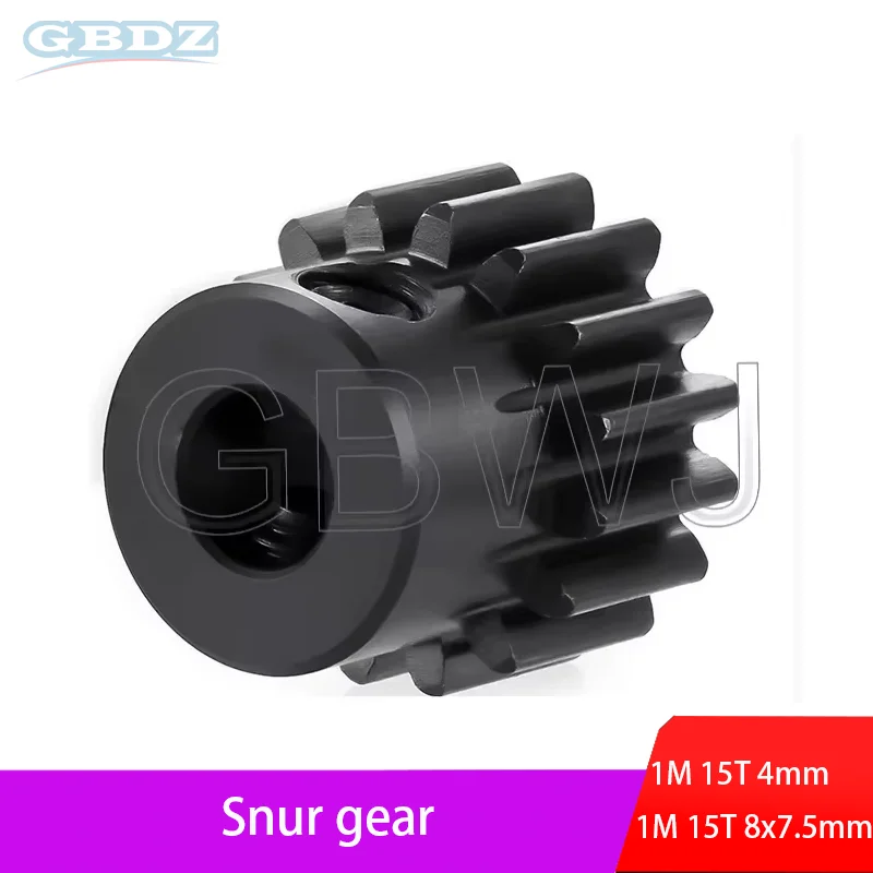

1 Piece Module 1 Motor Gear 1M-15T/16T SC45#Carbon Steel Material Blackening Spur Gear Bore Size 4/6/6.35/7/ mm