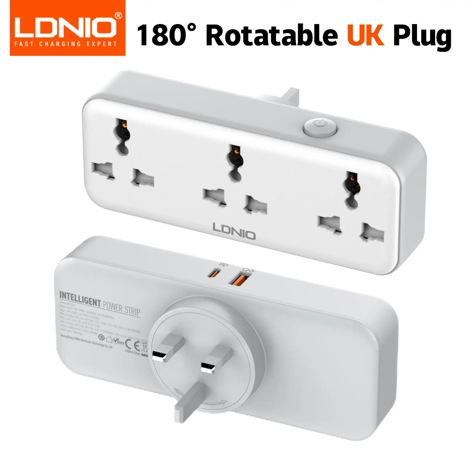 Prise de courant US UK EU, 3 prises, multiprise murale multitap, prise électrique USB A, Port USB C,