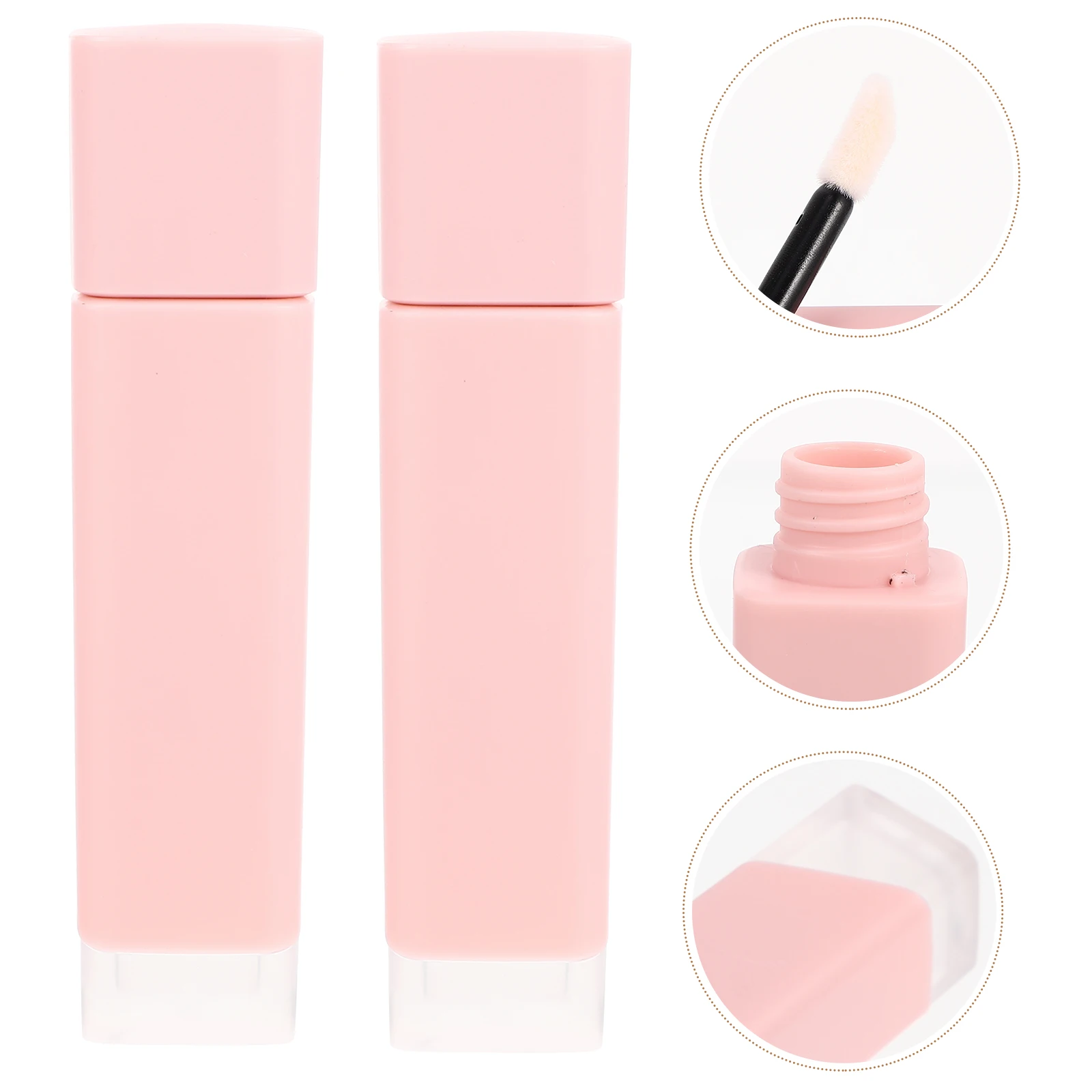 

4Pcs Mini Lip Gloss Tubes 5G Refillable Transparent Plastic Containers for DIY Cosmetics Portable Beauty Organizer Daily Use