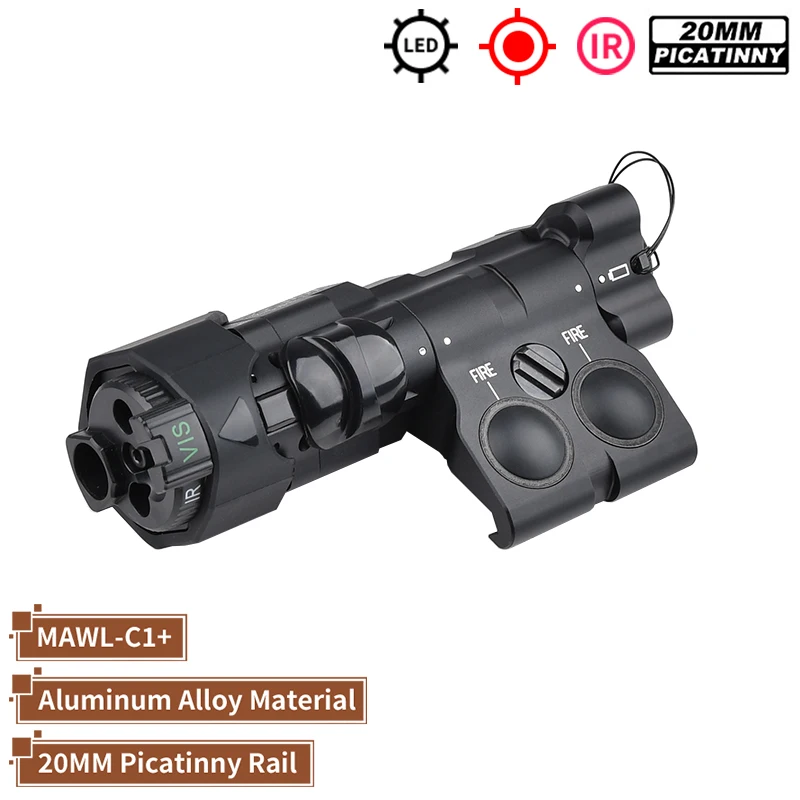 CNC WADSN Airsoft Tactische Volledig Metalen MAWL C1+ NGAL DBAL PEQ PERST-4 Laser Rood Groen Blauw IR Laser Richtkijker Metalen Versie SF M300