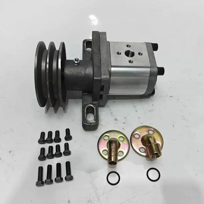 Modified Hydraulic Oil Pump for Tipping Bucket, Double-groove B-type Pulley Hydraulic Oil Pump  1pcs