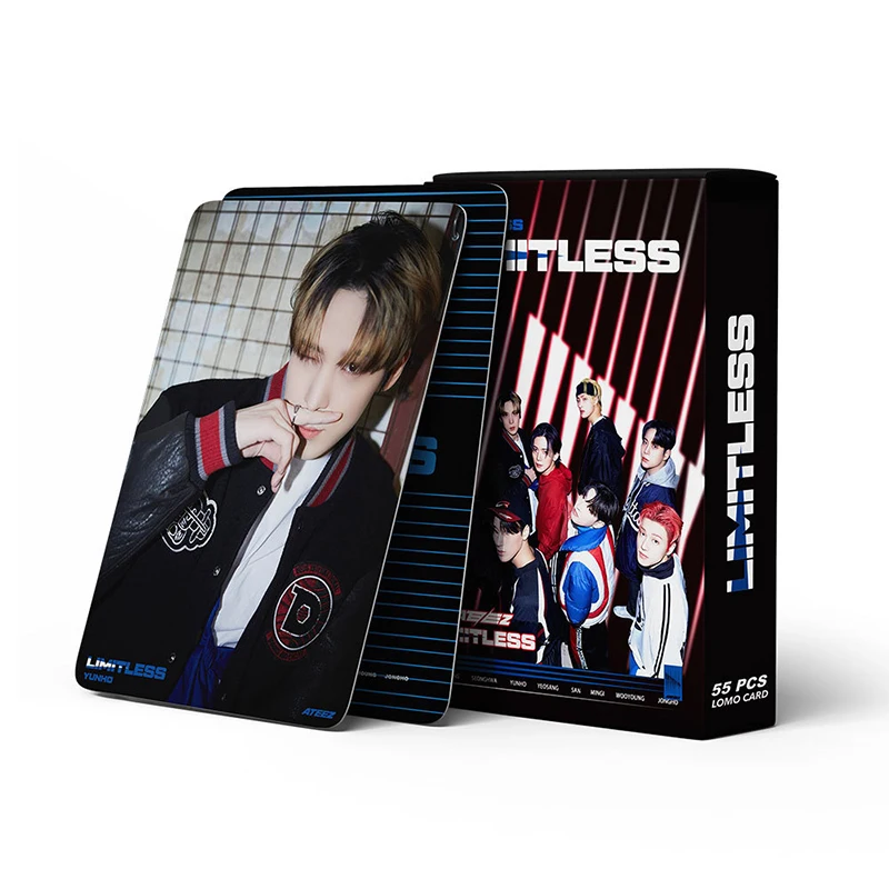 55pcs/set Kpop ATEEZ Lomo Cards THE WORLD EP.1 : MOVEMENT Guerrilla Photocards High Quality New Arrivals Lomo Card Fans Gift