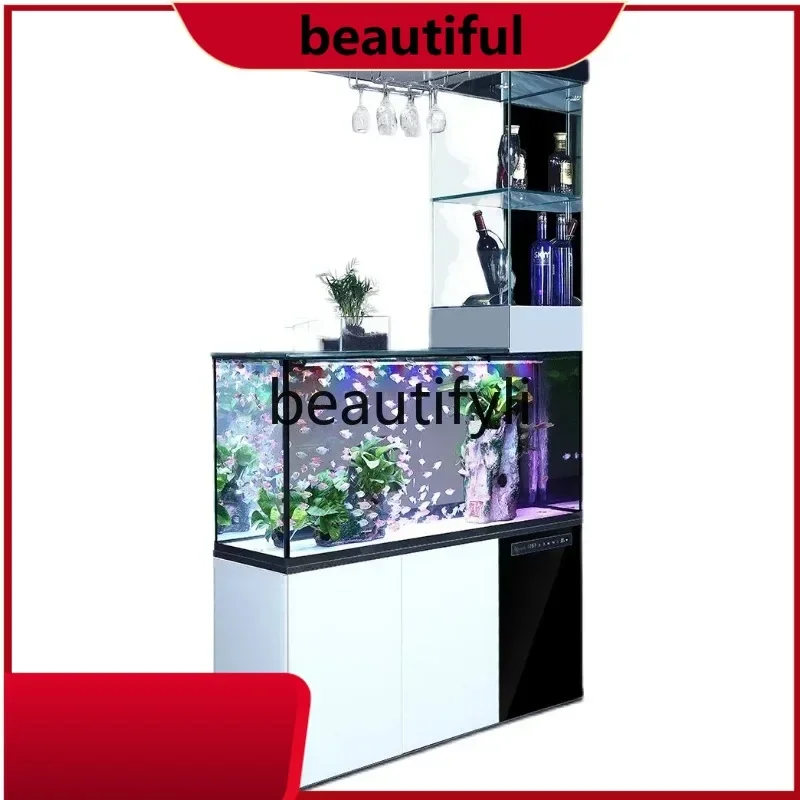 

Partition cabinet, entrance cabinet, shoe cabinet integrated simple screen fish tank aquarium H