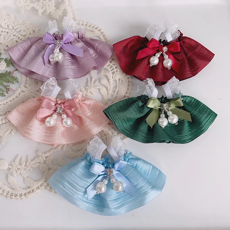 Vêtements Labubu de 1ère à 3e génération, robe Camisole en Satin rose et bleu, accessoires de figurines en vinyle