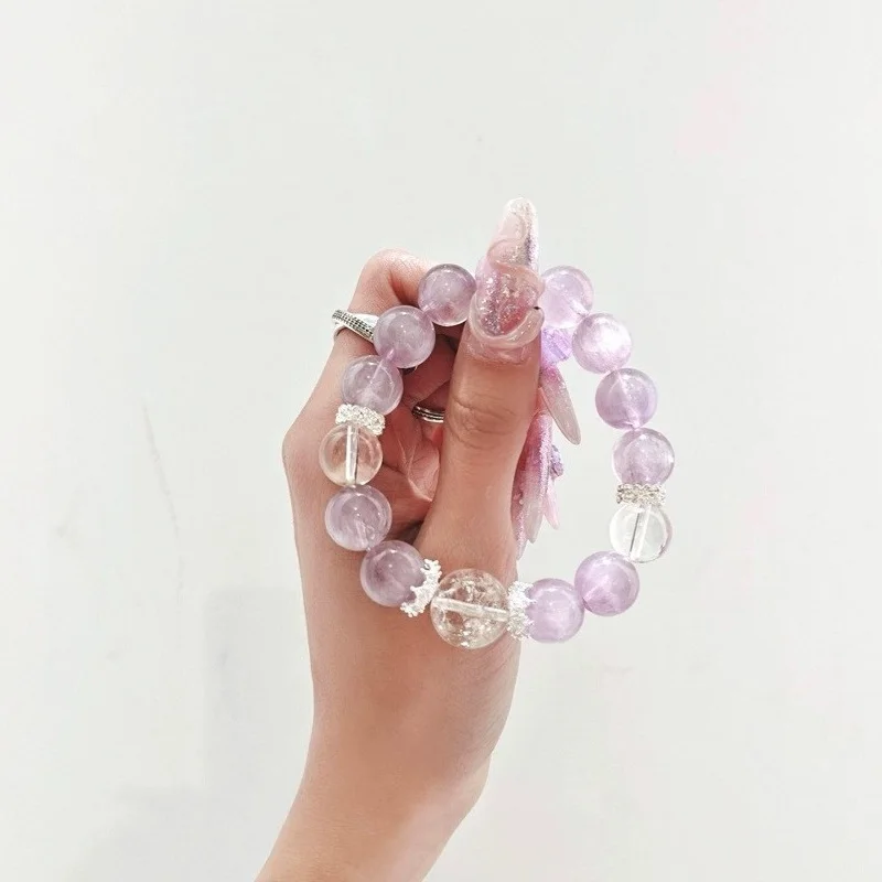 

Natural Ice-permeable Amethyst Lavender Bracelet, Women's Light Luxury, Fashion Jewelry