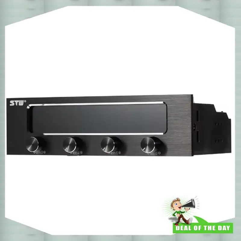 24-Hour Delivery STW 4 Channel Speed Control Adjuster Fan Controller Multi-Function LCD Cooling Front Panel For PC CPU