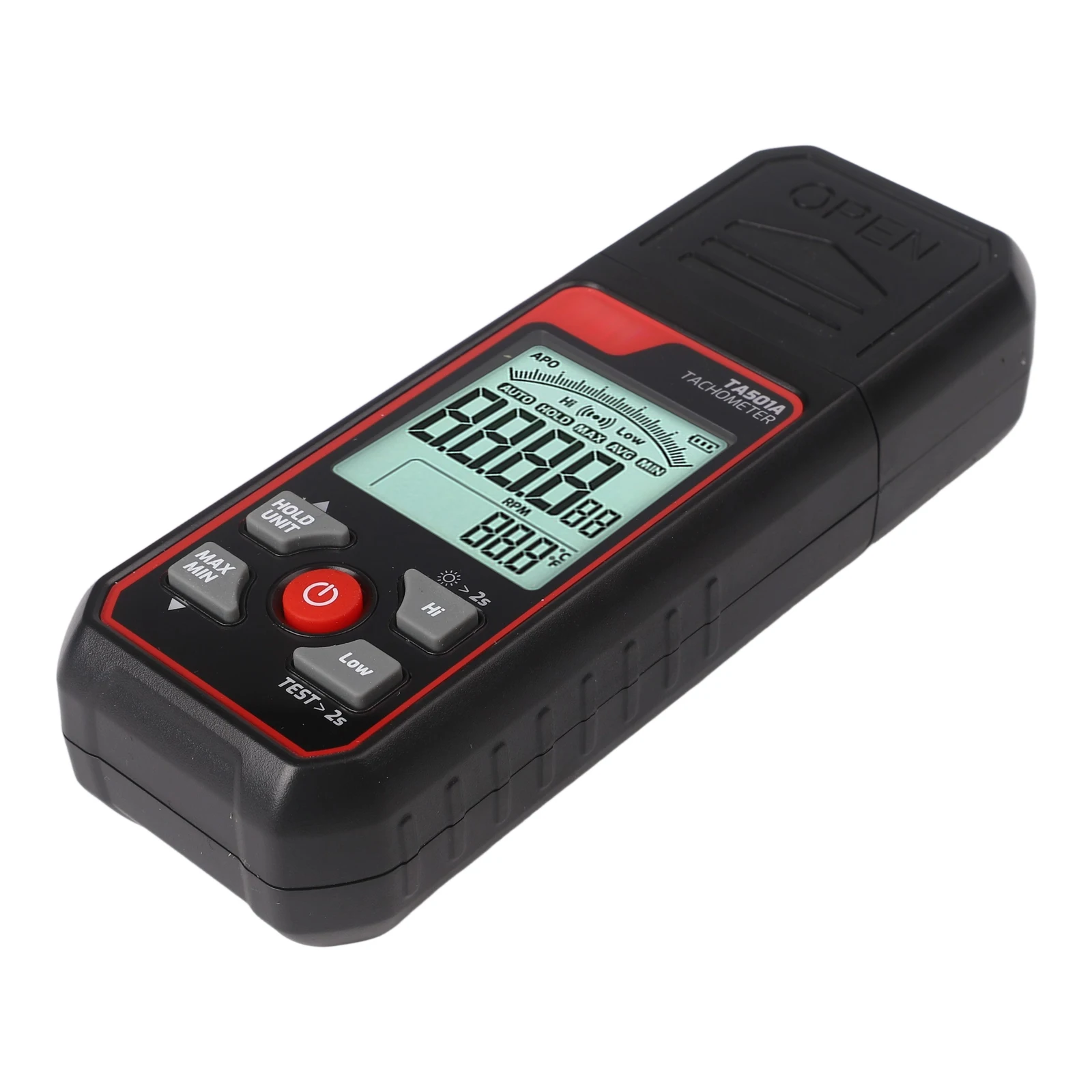 Battery Powered Tachometer 152 X 55 X 33mm Digital Tachometer Battery Powered Customizable Alarms LED Backlight Display