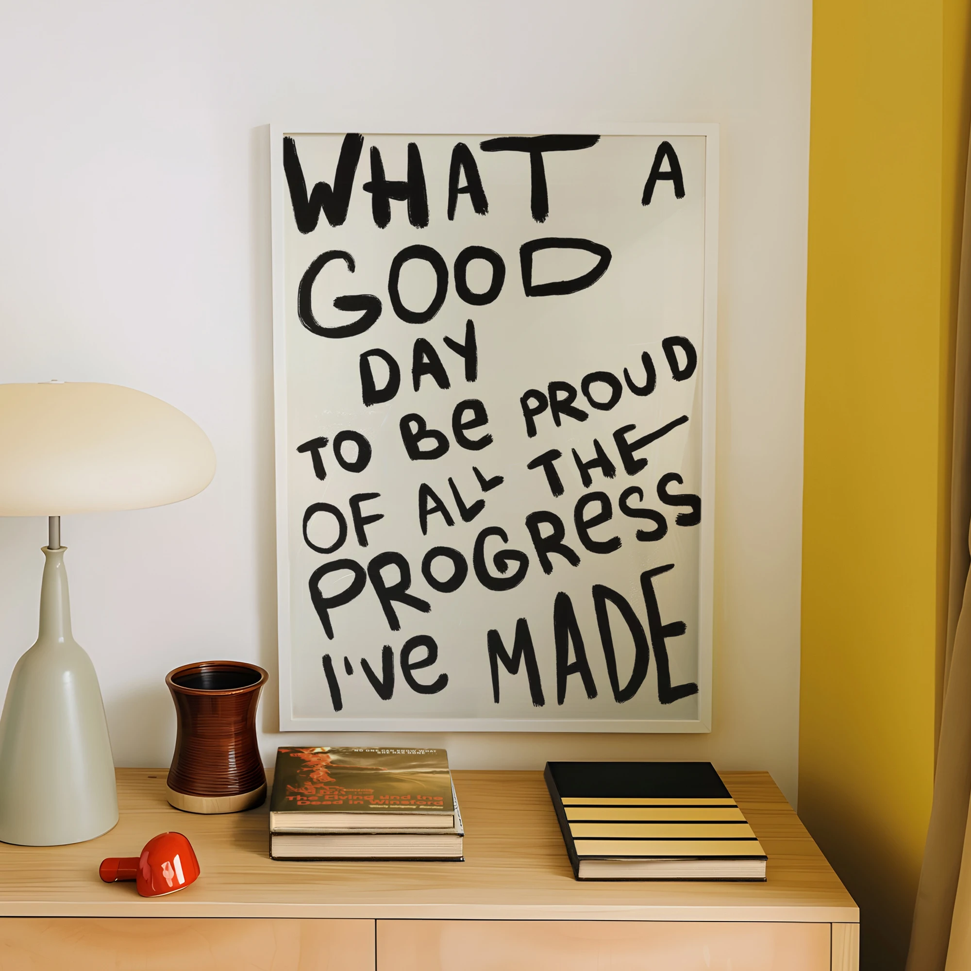 Modern,Minimalist Progress Inspirational Wall Art Print Canvas Painting Poster Picture For Living Room,Bedroom Home Decor