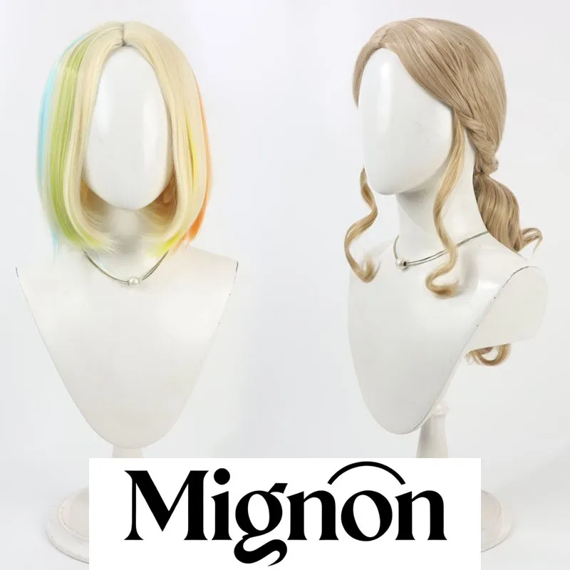 Peruka Cosplay Mignon Tokyo land Rogaston Brązowa Imitacja Skóry Głowy Kręcone Włosy Halloween