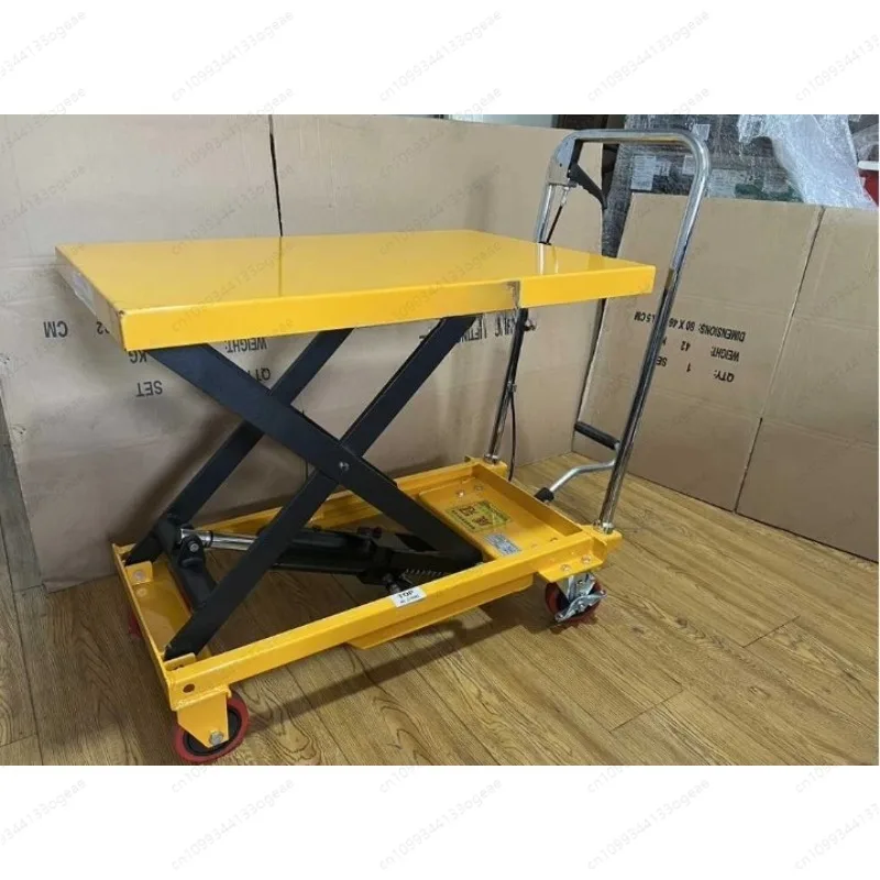 Manual Mobile Hydraulic Scissor Lift Table 500KG For Hotels Printing Shops Machinery Repair Retail Applications