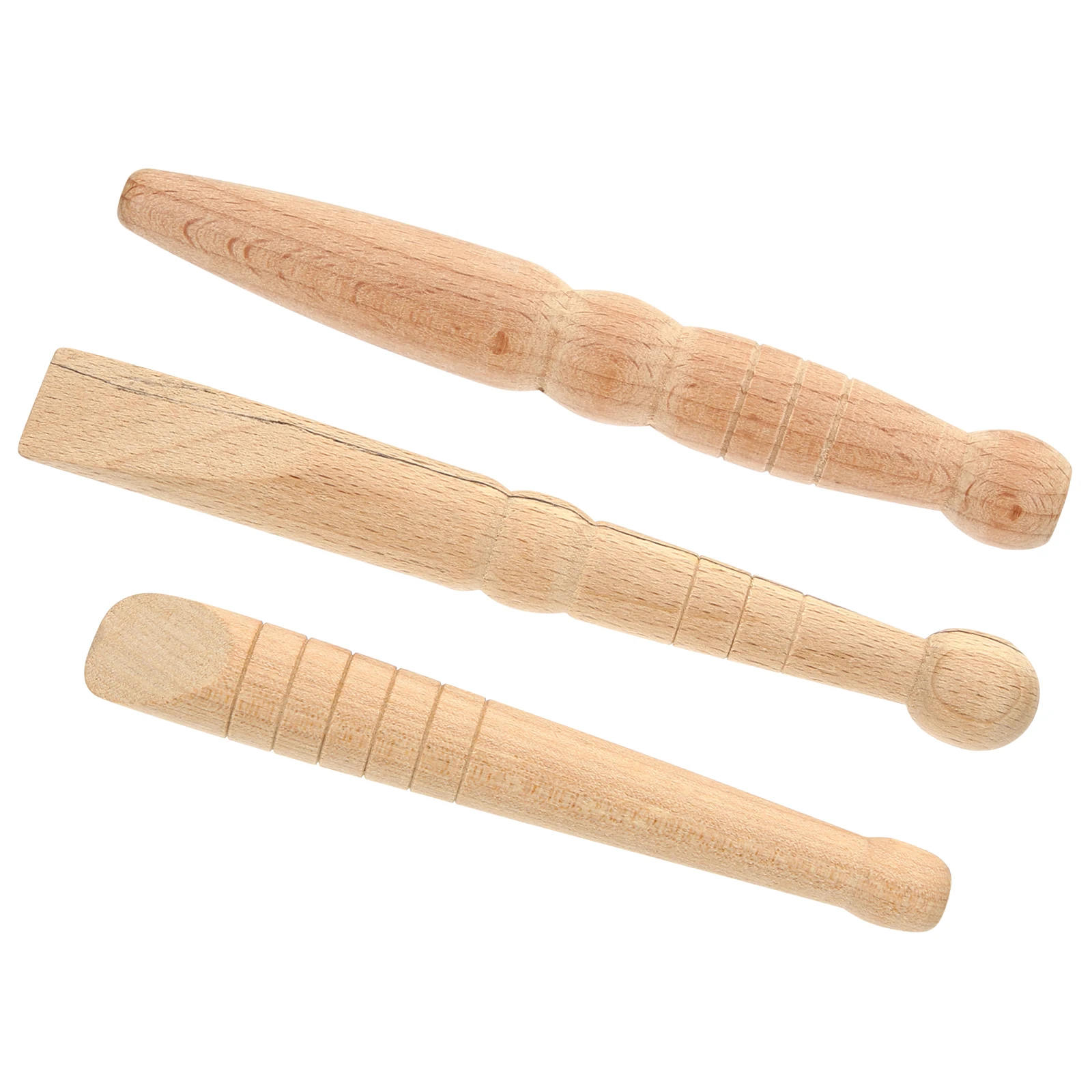 

3 Pcs Wood Acupressure Stick Smooth Massage Tool Reflexology Foot H Body Roller Wooden Gadgets Dental Stimulator al Care