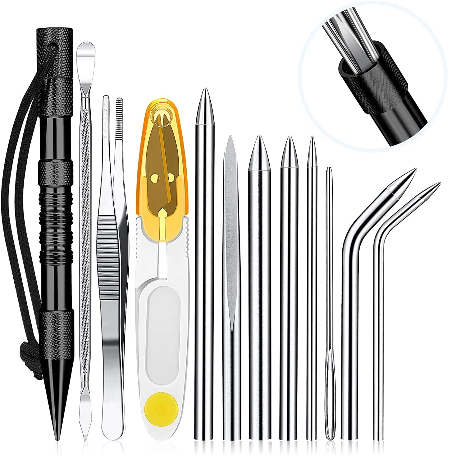 

Needles for Leather Repair Craft Tool Paracord Stitching Set Paracord FID Lacing Stitching Needles Paracord Smoothing Tools