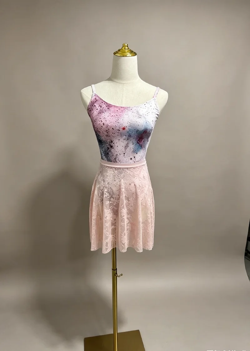 Ballett Tanzrock Frauen elegante Spitze Tanz Trikot Kleid Erwachsenen neuen Stil weißen Schwan Tanz Übungs rock – Detail 8