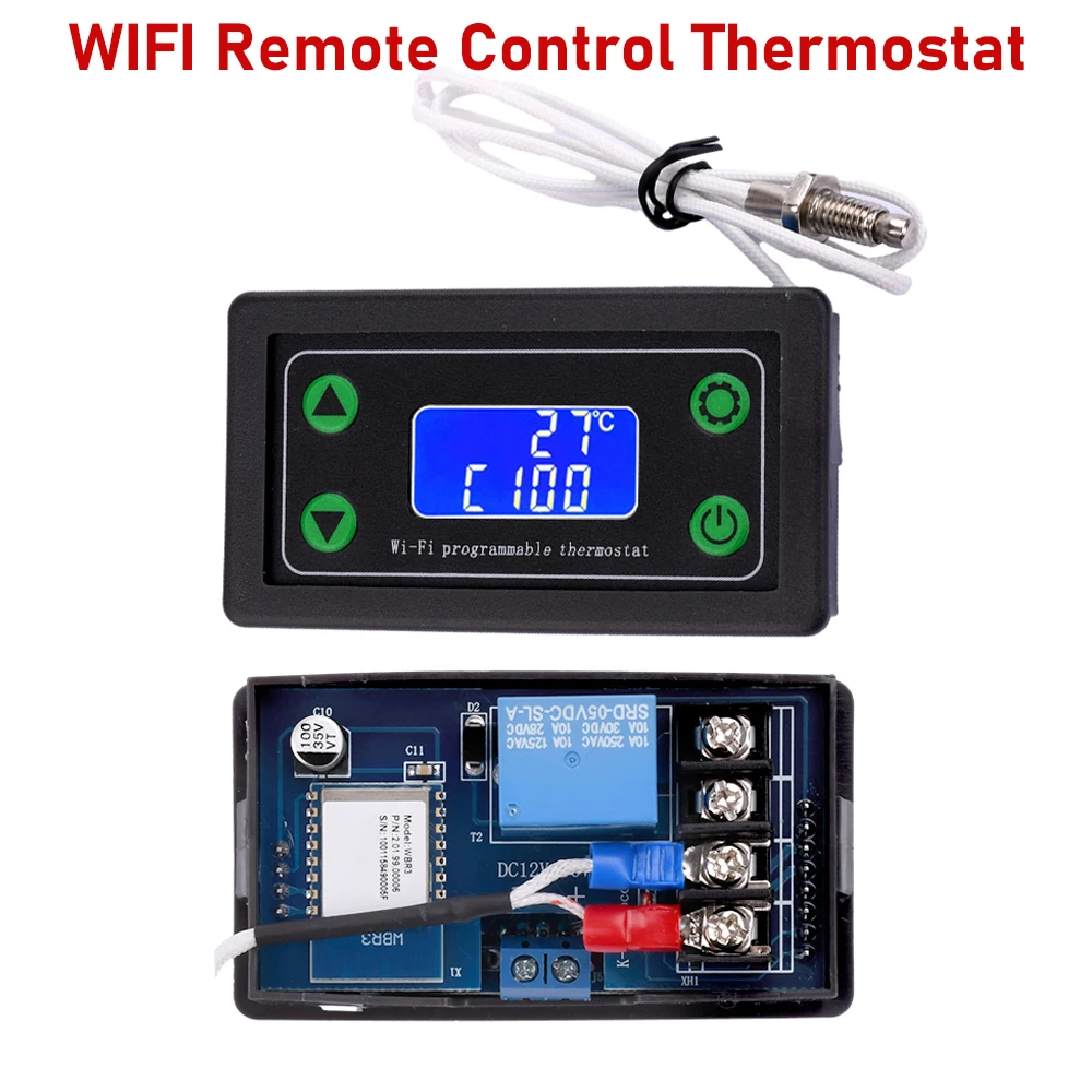 Termostato de Control remoto WIFI, ZFX-TW01, DC12 ~ 36V, módulo controlador de temperatura Digital, Termopar Tipo K, termorregulador