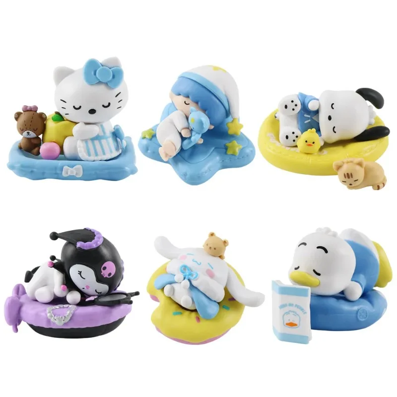 Figurka Sanrio Seria Sleep Kulomie Melody KT Cat Tide Play Blind Box Zabawka Automat