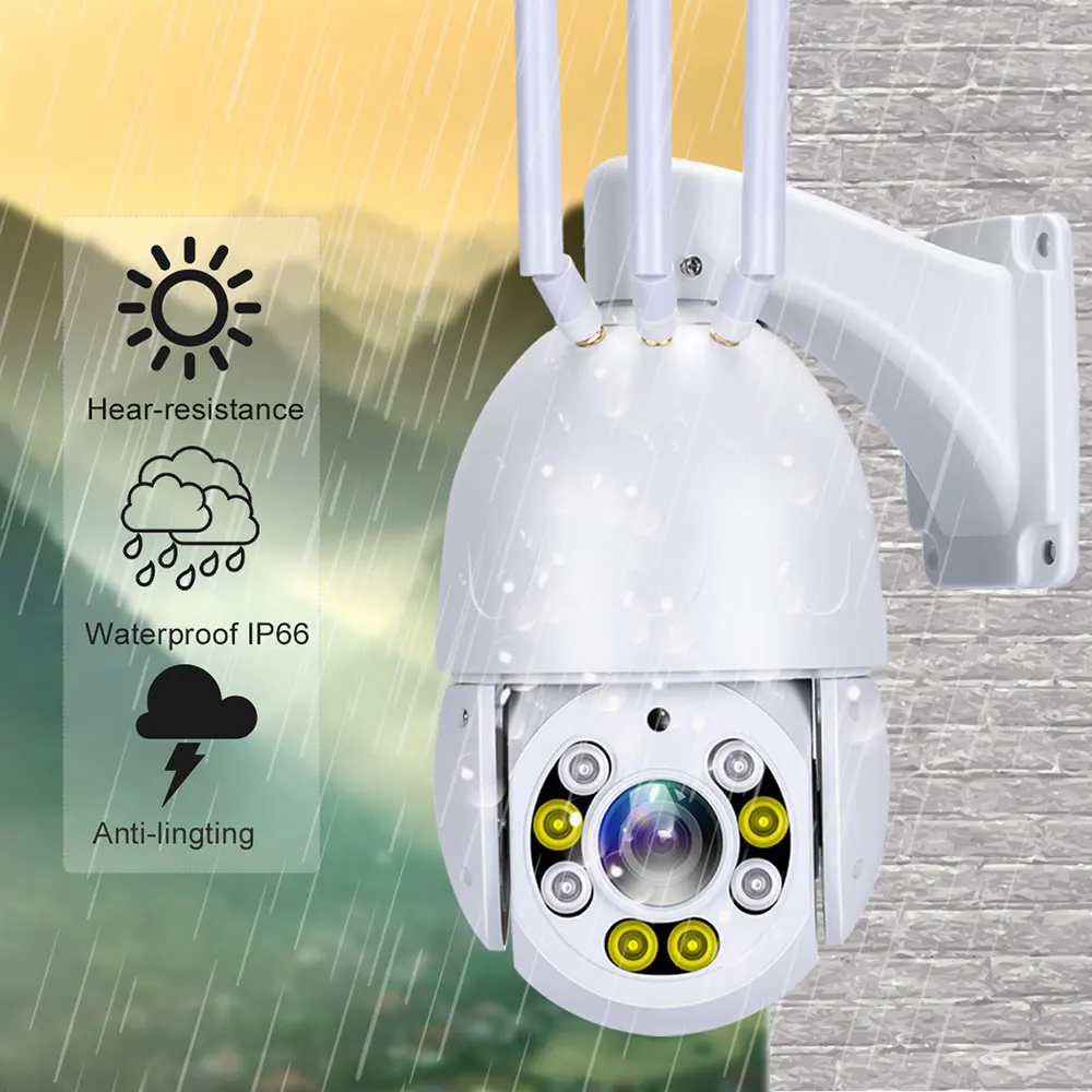 Humanoid Auto Tracking Outdoor 4G Wireless 4K 8MP 36x zoom Auto Focus Wifi PTZ IP CCTV Camera Color IR Two Way Audio Camhi APP