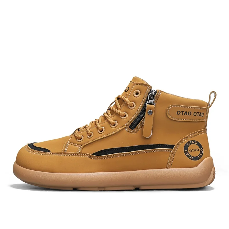 

Winter Boots for Men Shoes Men Motorcycle Non-Slip High-top Loafers Work for Ankle Boots Casual Sneaker Soft and Comfortable