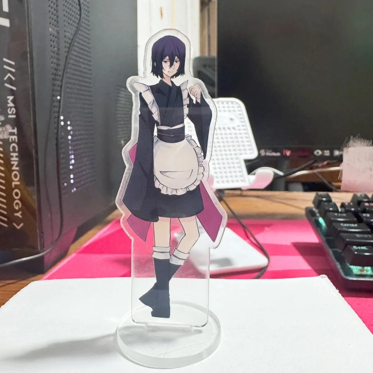 Wenhao 야생 개, 귀여운 메이드, Dazai Zhiyuan, 절묘한 아크릴 코스프레, 고급 미용 플라크