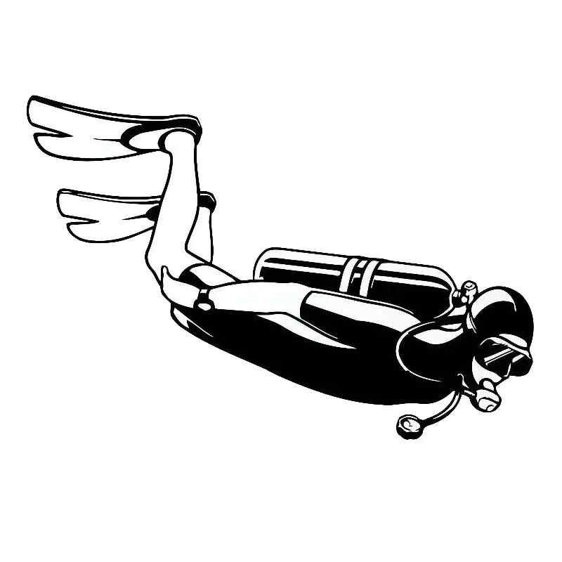 16*11 سنتيمتر المتطرفة الرياضة غواص تصميم نمط نافذة السيارة الوفير ديكور المنزل الفينيل سيارة مائي #1