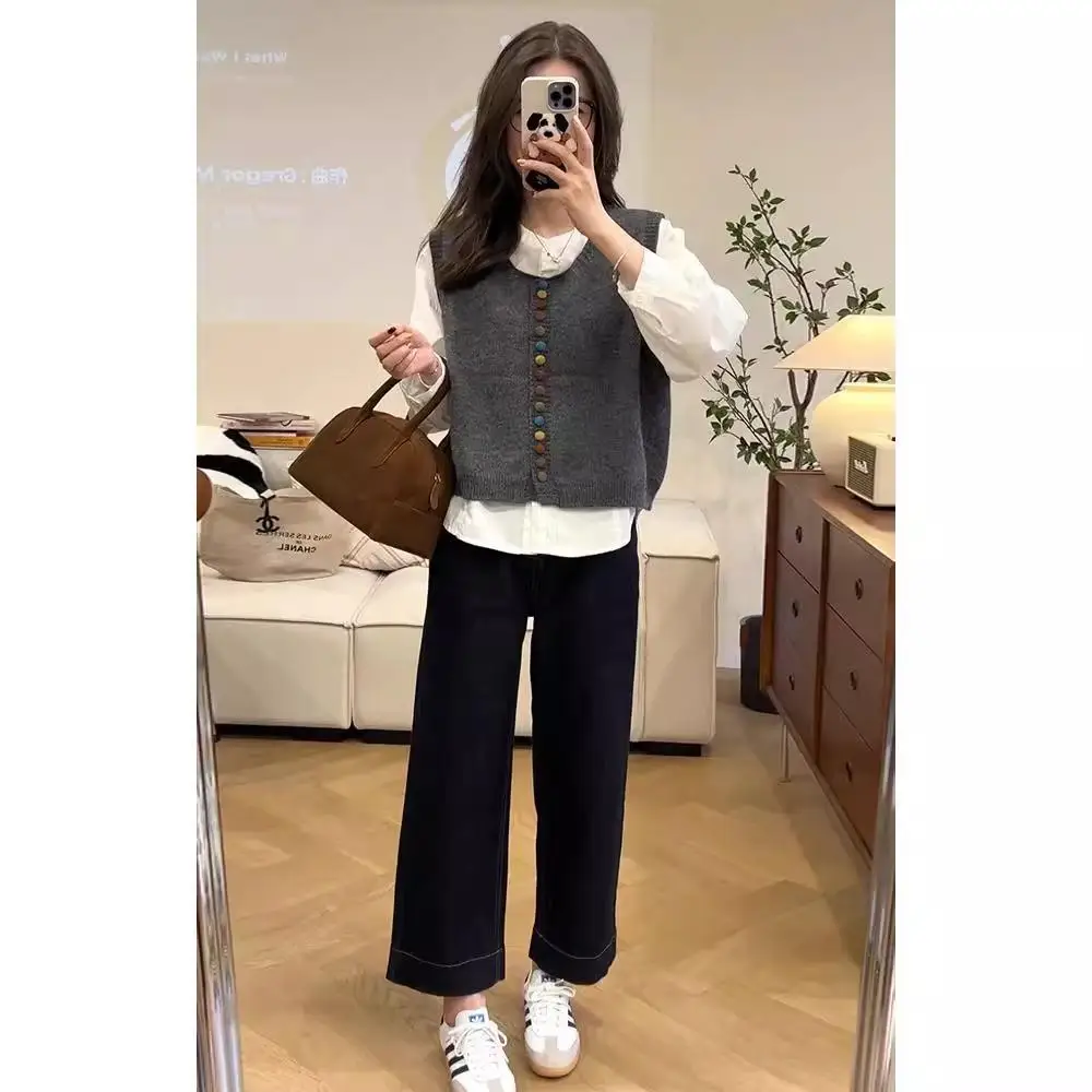 Straight Jeans Women's Spring and Autumn New Nine-point Pants 2025