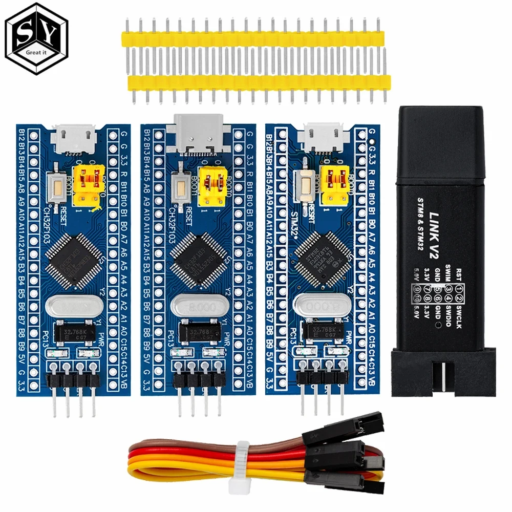 ST-LINK V2 Simulator Download Programmer STM32F103C8T6  CH32F103C8T6ARM STM32 Minimum System Development Board