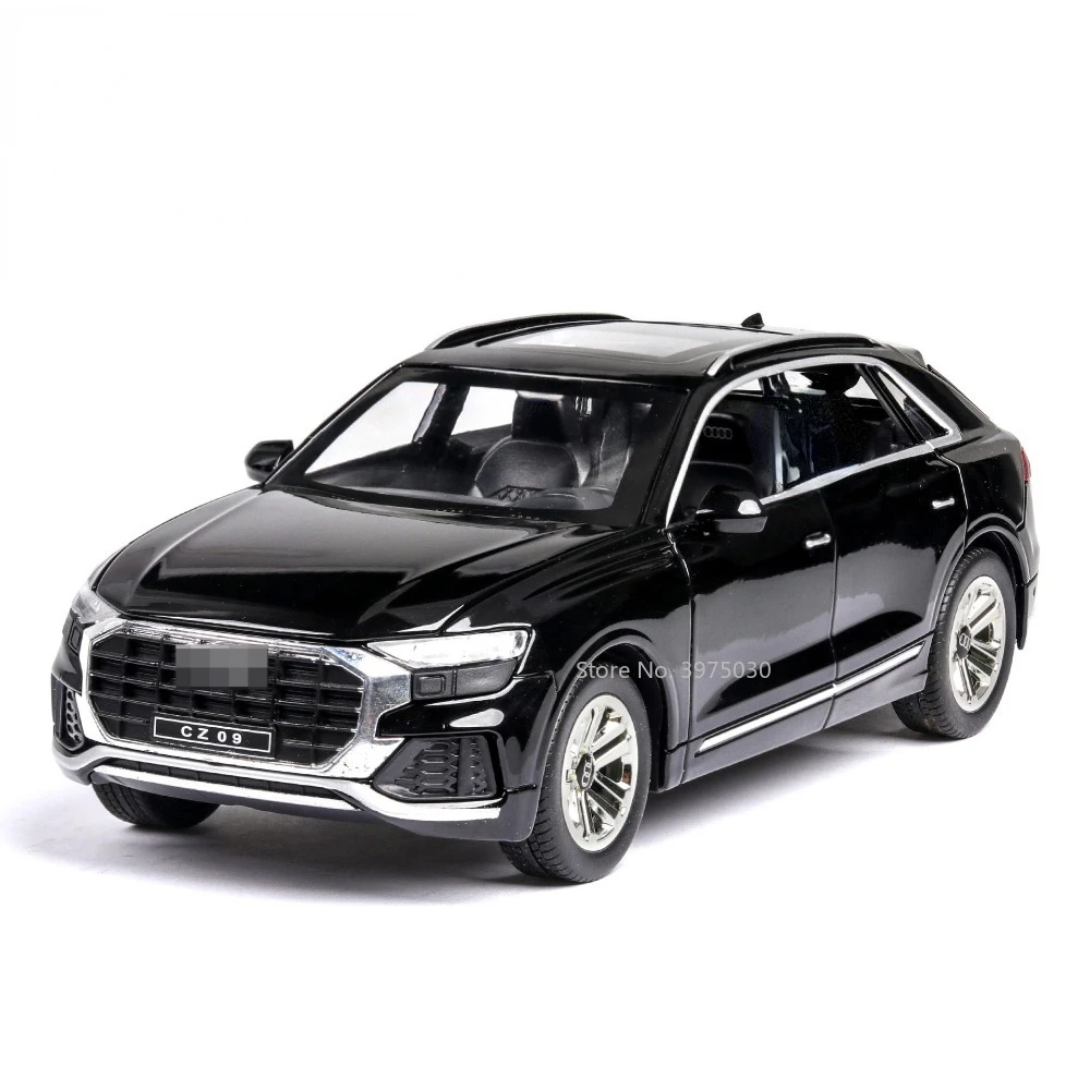 

1:24 Scale AUDI Q8 SUV Alloy Car Model Diecast Toy Metal Simulation Collection Sound Light Pull Back Vehicle Child Presents