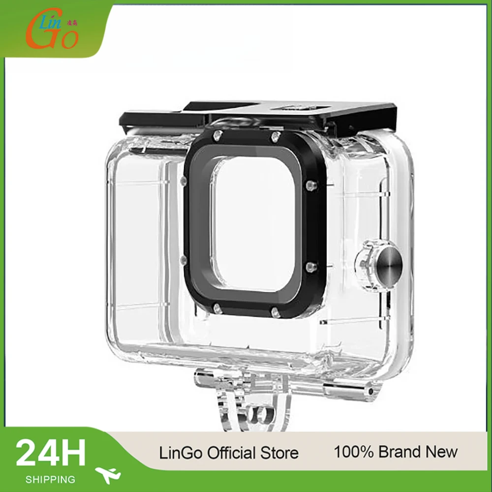 

LinGo Waterproof Case Full Scene Anti-fog Underwater Tempered Glass Lens Diving Housing Cover For GoPro Hero 9 Camera Accessori