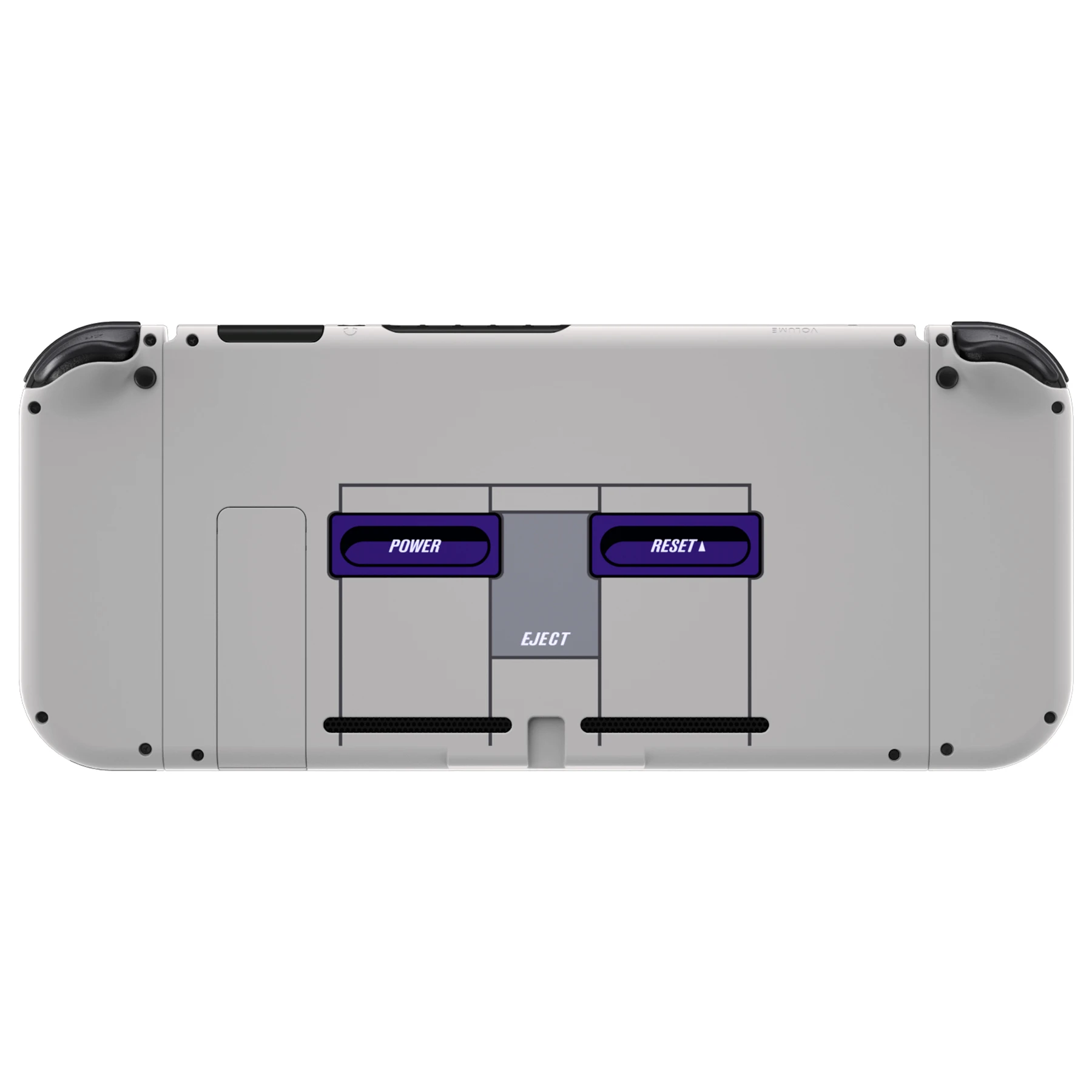 EXtremeRate Kinh Điển SNES Mềm Phong Cách Cảm Ứng Cầm Tay Cầm Miếng Dán Mặt Sau Bộ Điều Khiển Nhà Ở Vỏ Với Đầy Đủ Bộ Nút Cho NS Công Tắc