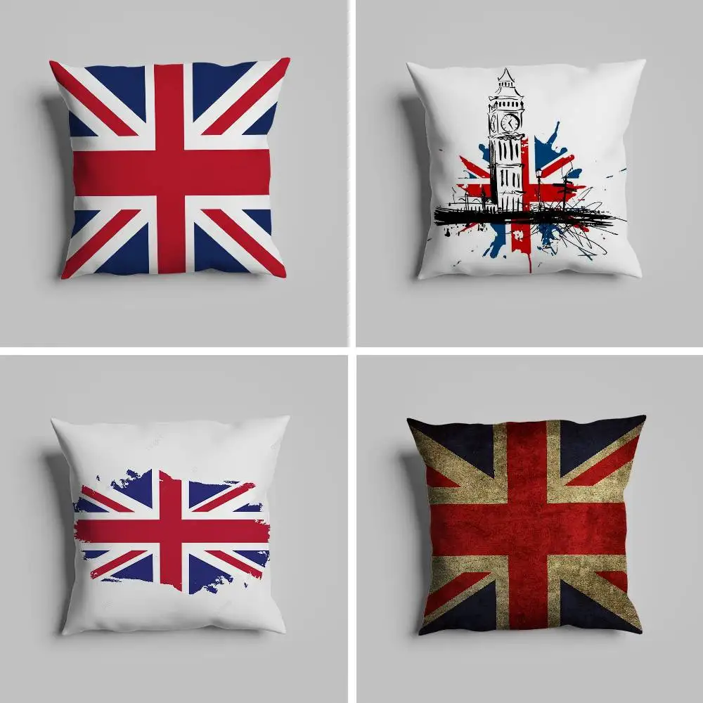 

Модная наволочка с флагом Юнион Джек Великобритании, наволочка для автомобильных подушек 60x60, роскошные двухсторонние чехлы для дома и украшения