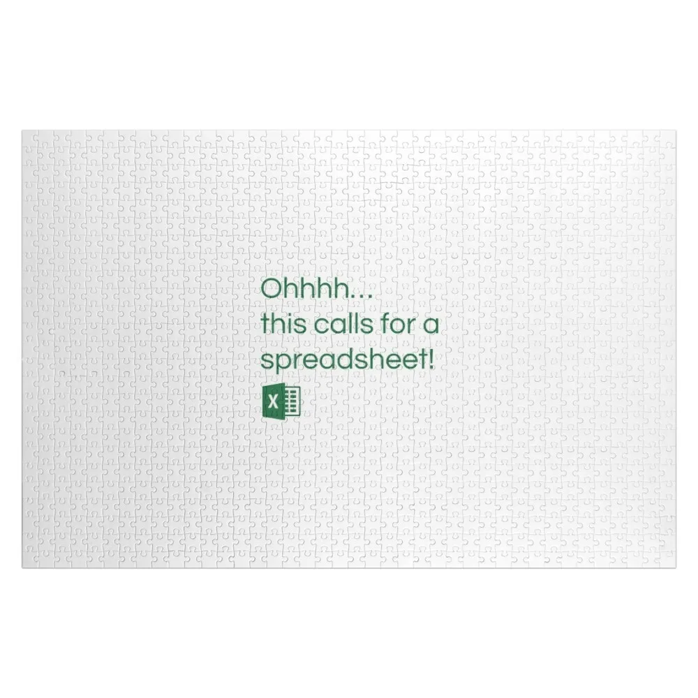 

Excel - This calls for a spreadsheet Jigsaw Puzzle Personalized Adult Wooden Puzzle