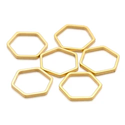 20/50Pcs Stainless Steel Polygon Connectors Charms Pendants for Diy Women Men Necklaces Jewelry Making Supplies Accessories